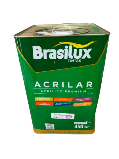 Lata de tinta acrilica brasilux